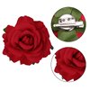 Topbuti Rose Hair Clip Flower Hairpin Rose Brooch Floral Clips, 8 Pcs Red Rose Flowers Mexican Bridal Hair Flowers Pin up Headpieces for Woman Girl Halloween Wedding Party Valentine Mother's Day Gift