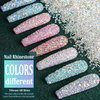 15000Pcs Ultra Mini 1.2mm AB Diamond Beads Glass Sand Shine Rhinestones Iridescent Crystals Long Lasting for Nail Art 3D Decorations DIY Crafts with 2Pcs Triangle Trays by BELLEBOOST