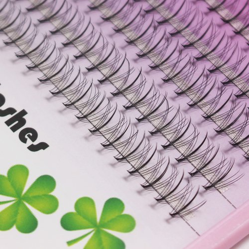 Vayator 8-16mm To Choose 200 Clusters D Curl Flower Fairy Design Grafting False Lashes Extension Eyelashes Cluster Individual Natural Soft Fluffy Wispy Eyelashes Fake False Eyelashes (16mm)