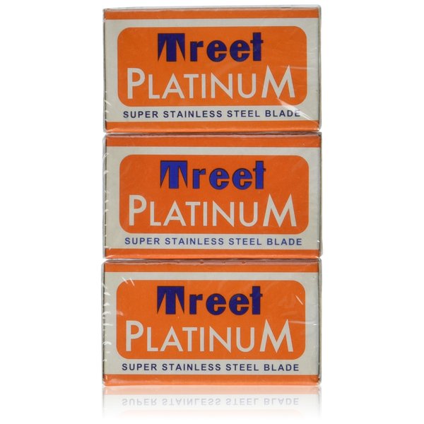 Treet Platinum Super Stainless Double Edge Razor Blade- 30 Ct