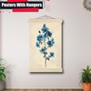 Illustration Of A Flower With Blue Flowers, Basil Organic Simplicity, Natural Core, Decor Poster