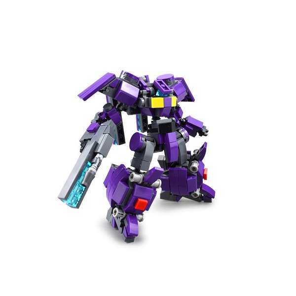 LetMay Original Series Purple Electric MOC Frame Mech Building Blocks Robot 360 Parts