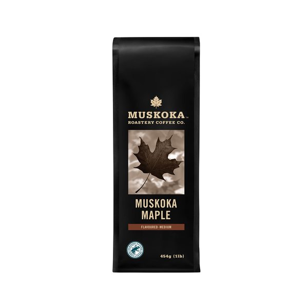 Muskoka Roastery Coffee, Muskoka Maple, Medium Roast, Ground Coffee, 1LB Bag