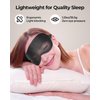 SGMSILK Mulberry Silk Sleep Mask, 3D Contoured Cup Eye Mask for Sleeping, Super Soft Breathable Silk Eye Covers for Sleeping, Blackout Eye Mask for Sleeping, Travel Silk Eye Mask Black