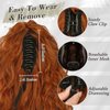 BARSDAR Copper Ponytail Extension - 18 Inch Claw Clip Ponytail Extensions for Women - Curly Wavy Multi Layered Synthetic Fake Clip in Pony Tails Hairpieces Daily Party - Ginger Copper