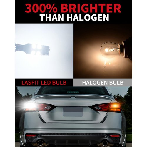 LASFIT 921 912 LED Bulb Canbus Ready T15 Error Free LED Backup Reverse Light Easy Installed 904 916 917 920 906 W16W 2835 Exterior Replacement Upgraded Version 6000k White (2pcs)