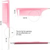 LLTGMV 9.3'' Rat Tail Comb for Hair Stylist, Parting Comb for Braiding hair, Rattail Comb with Metal Stainless Steel Pintail for Sectioning, Teasing and Styling (Pink)