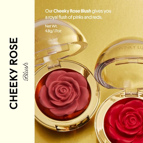 Winky Lux Cheeky Rose, Cream Blush for Cheeks, Flower Blush with Vitamin E, Makeup Blush and Flower Makeup, Rose Crown