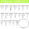 WAH LIN PARTS 39 Heavy Equipment Construction Master Ignition Keys Set for JLG Caterpillar Volvo JCB JD Bobcat Terex Hyster Genie Case Komatsu Indak Kubota and More