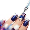 2 Pieces Rhinestone Picker Dotting Pen, Dual-ended Rhinestone Gems Crystals Studs Picker Wax Pencil Pen Crystal Beads Handle Manicure Nail Art DIY Decoration Tool (Light Blue Pink)