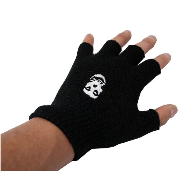 Punk Rock Knit Fingerless Gloves- Rainbow