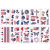 4th of July Decorations Tattoos American Flag Temporary Tattoos Patriotic Body Art Decor Supplies Independence Day Fourth of July Stickers for Kids and Adults