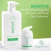 Native Sensitive Face Wash, Spa Day Every Day Facial Cleanswer (2 Pack) | Daily Face Cleanerwith Aloe and Vitamin B3, Unscented, 12 fl oz