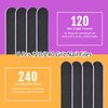 TsMADDTs Nail File 20 PCS Double Sided Emery Board for Natural Acrylic Nails 100/180 120/240 320/800 Grit, Professional Manicure Pedicure Tools, Nail Buffering Files