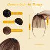 Clip in Bangs Hair Clip S-noilite Human Hair Bangs Hair Pieces for Women Air Bangs Fake Bangs #4 Medium Brown Bang 3g Faux Bangs Clip Human Hair（Air Bangs#4 Medium Brown）