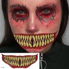 Halloween Temporary Horror Scary Mouth Tattoo Stickers Prank Props Makeup Costume Accessories Face Kit Men or Women Adults Kids Cosplay Party Masquerade