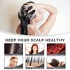 Meartchy Silicone Scalp Massager Shampoo Brush, Scalp Brush for Hair Growth & Dandruff Removal, Hair Scrubber Scalp Stimulator Exfoliator Brush with Soft Bristles for Wet Dry Scalp Care (Black)