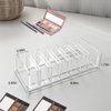Makeup Palette Organizer,Acrylic Eyeshadow Palette Pallet Holder,7 Sectons BPA-Free Divided Make Up Blush,Contour Storage Holder Cosmetic Eye Shadow Display Stand Clear Rack Vanity Holder（2 Pack）