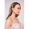 Wedding Hair Comb Rhinestone Flower Rose Gold Bridal Hair Accessories for Weddings Parties Brides Bridesmaids Prom Women (Rose Gold)