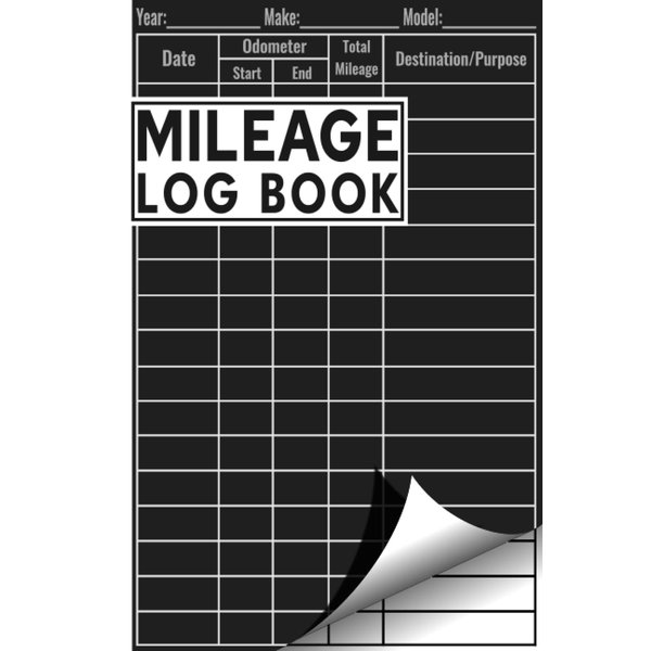 Mileage Log Book: Journal Tracker For Car Mile Taxes Expenses and Business Small Record Book Cute Simple Notebook in 2021 and above