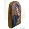 Handmade Wooden Greek Christian Orthodox Mount Athos Icon of Virgin Mary /Mp2
