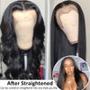 Wingirl 13×4 Lace Front Human Hair Wigs for Women 12A HD Transparent Body Wave Lace Front Wigs Human Hair Pre Plucked Bleached Knots (18 Inch (Pack of 1), 220% 1B# Color)