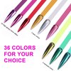 36Pcs Saviland Mirror Chrome Nail Powder Set - Metallic Holographic Chrome Nail Powder Black Blue Silver Gold Mirror Nails Chrome Powder for Nails French Manicure Nail Art Decoration Home Salon DIY