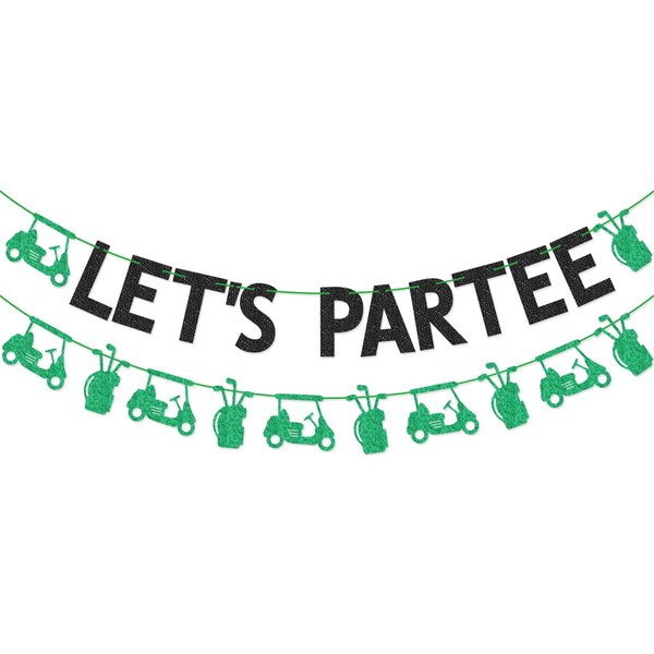 Let's Partee Golf Themed Banner for Golf Party Golf Birthday Party Decorations