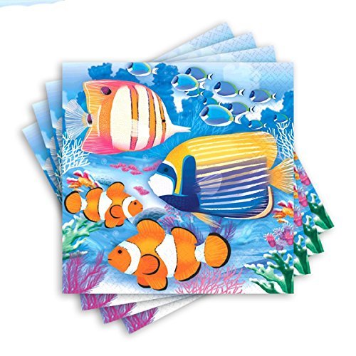 AmscanTropical Summer Party Beverage Napkins, 16 Ct.