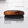 Caswell-Massey F. Hammann Military Hair Brush, Ideal for Short Hair & Buzz Cuts, Scalp Massager, Wood & Leather Handle, German Craftmanship, 2.75” x 4.75”