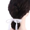 Leadigol 4 Pcs Ribbon Bow Hair Ties, Hair Scrunchies with Bow Women Bowknot Ponytail Holder Ribbons Tassel Hair Ropes Satin Ribbons Hair Ties for Women