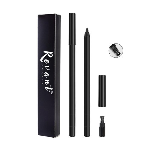 Revant Beauty Gel Eyeliner for Mature Women, Round Tip Design - Waterproof, Sweat and Smudge Resistant Precision Eyeliner for All Day Use. (#01 Black)