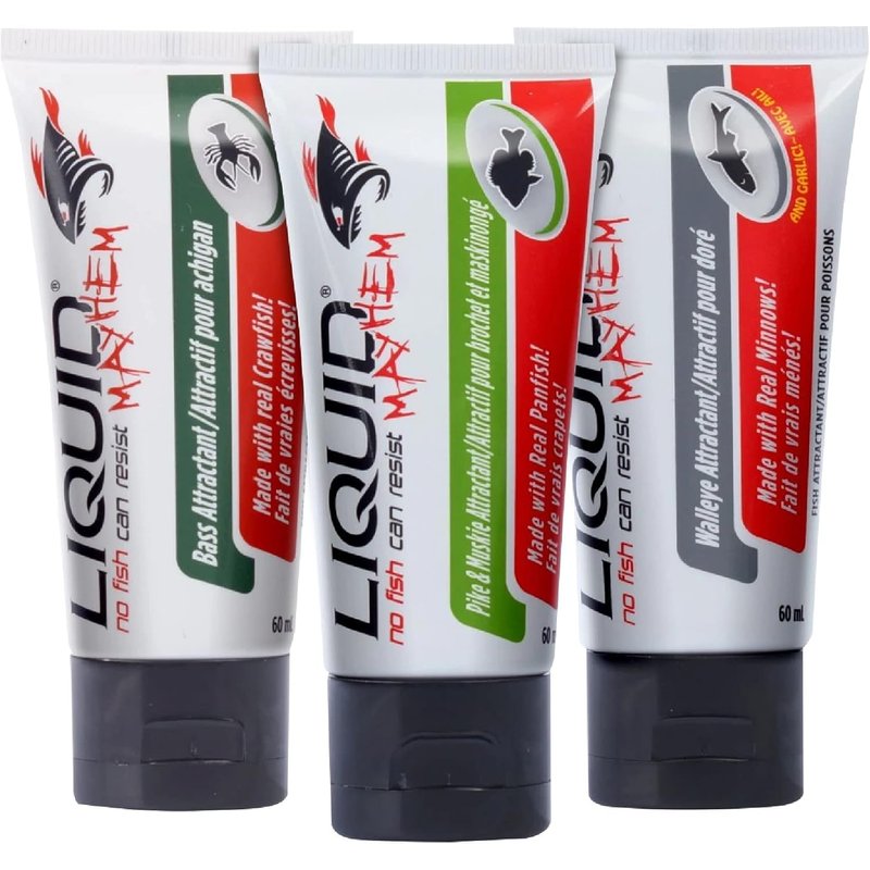 Liquid Mayhem Sport Fish Variety Pack – 2oz Tube 3-Pack Multi-Scent Gel ...