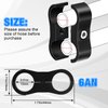 -6AN Hose Separator Clamp - Fuel line Mounting Clamps,Aluminum Hose Fitting Adapter, Great for 3/8 Fuel Hose, Oil Line, Brake Line, Water Pipe and Gas Line,4Pcs/Pack,Black