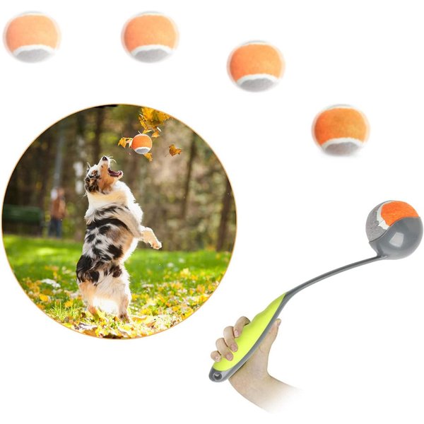 PAWISE Dog Ball Launcher Dog Fetch Toy Dog Tennis Ball Thrower