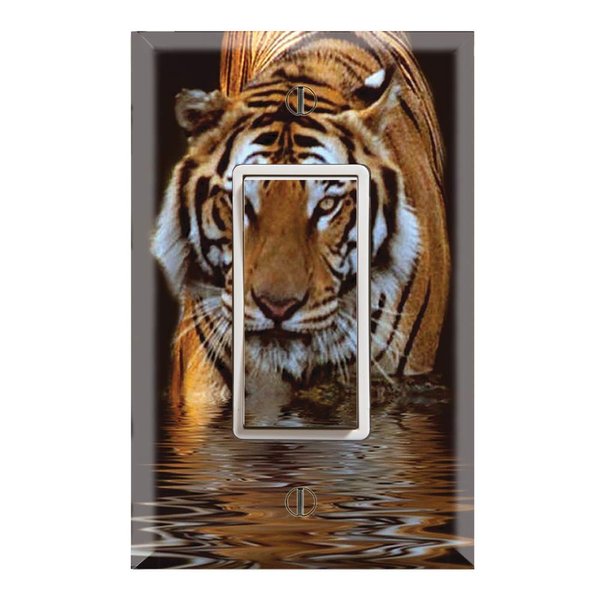 Graphics Wallplates - Fearless Tiger - Single Rocker/GFCI Outlet Wall Plate Cover