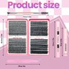Qiveaory DIY Lash Extension Kit 720pcs Individual Lashes Clusters D Curl Eyelash Extension Kit with Lash Bond and Seal, Eyelash Remover Tweezers Brush(10-18mm,30D+40D+50D+60D) Lash Books DIY at Home