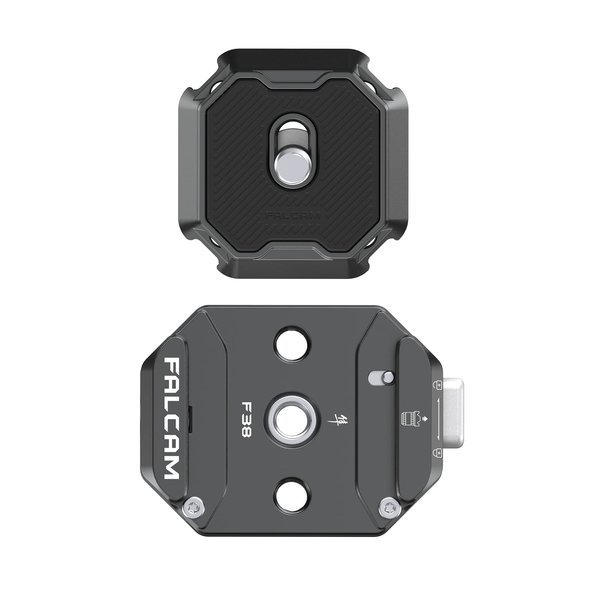 FALCAM F38 Camera Quick Release Kit (QR System Clip and Plate) with 1/4" and 3/8" Screw Thread for Tripod, Monopod, Stabilizer, Slider - F38B3404