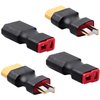 Youme 4Pcs Deans T to XT60 Male Female Connector No Wires Adapter Plug Compatible with RC Car Truck Boat NiMH Lipo Battery Balance Charger ESC