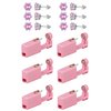 Ear Piercing Kits,Body Piercing Kits,6 Pack Disposable Self Ear Piercing Gun Tool with 5mm Cubic Zirconia Stud Earrings (Pink)