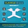 BraceAbility Clavicle Support Brace - Figure 8 Upper Back Brace Posture Corrector for Women and Men, Shoulder Straightener, Kyphosis Relief, Sling for Injuries and Fractures (Medium)