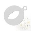 BESTOYARD Stainless Steel Coffee Decorating Stencils - Lip Pattern Template for Latte Art Cake & Cupcake Decorating Easy to Clean Perfect for Home Use