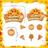 25pcs Pizza Birthday Party Supplies, Pizza Night Cupcake Food Picks Decorations, Pizza Theme Happy Birthday Cupcake Toppers Baby Shower Kids Decoration (Pizza)