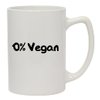 Knick Knack Gifts 0% Vegan - 14oz Ceramic White Statesman Coffee Mug, White
