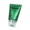Mysense Green Body Glitter Gel,St Patricks Day Accessories Face Glitter Makeup,Chunky Mermaid Glitter Sequins for Face Eye Hair Decorations,Sparkling Glitter Face Paint for Women,30g
