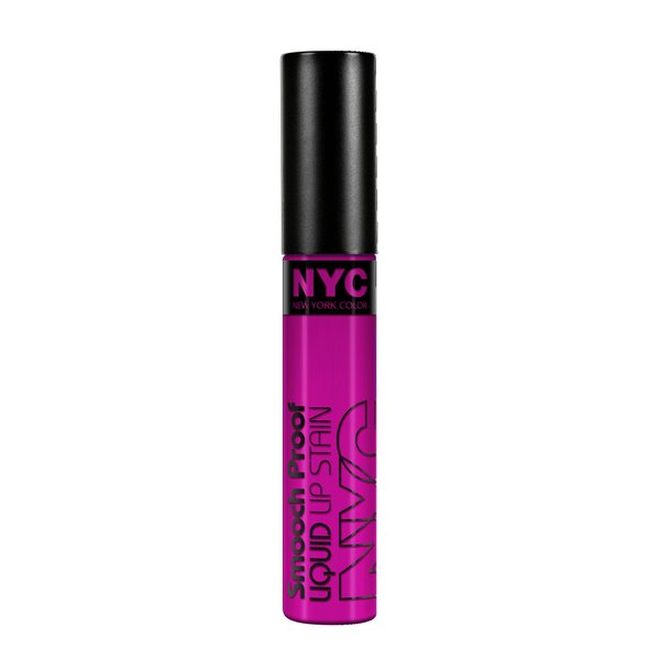 N.Y.C. New York Color Smooch Proof Liquid Lip Stain, Unforgettable Fuchsia, 0.24 Fluid Ounce