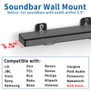 Sound Bar Mounts Universal Soundbar Wall Mount Bracket Kit for Most of Soundbars Corner Wall Mount Shelf Mounting Brackets, Black