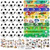 Moncinday 60Pcs Soccer Party Favors Mini Foam Ball with Soccer Slap Bracelets Tattoos Soccer Themed Birthday Party Supplies Goodie Bags Filler