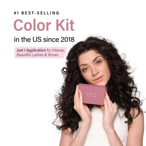 Livia - Black Lash & Brow Color Set – Long-Lasting, Natural-Looking Color for 4 Weeks – Vegan, Gentle for Sensitive Skin – Easy DIY Solution