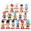 16 Piece Set of Dragon Goku Action Figure, 3" Height. Used as a Cake Topper or Party Favor Supplies, and are Perfect for Collectors of Dragon Play Balls z Toys Memorabilia.